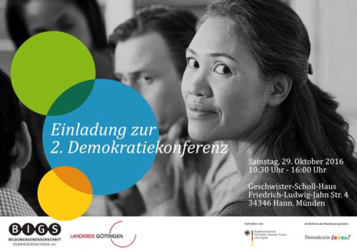 Einladung zur 2. Demokratiekonferenz im Rahmen der Partnerschaft für Demokratie